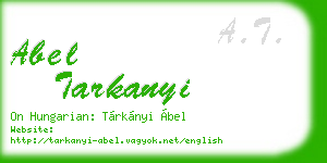abel tarkanyi business card